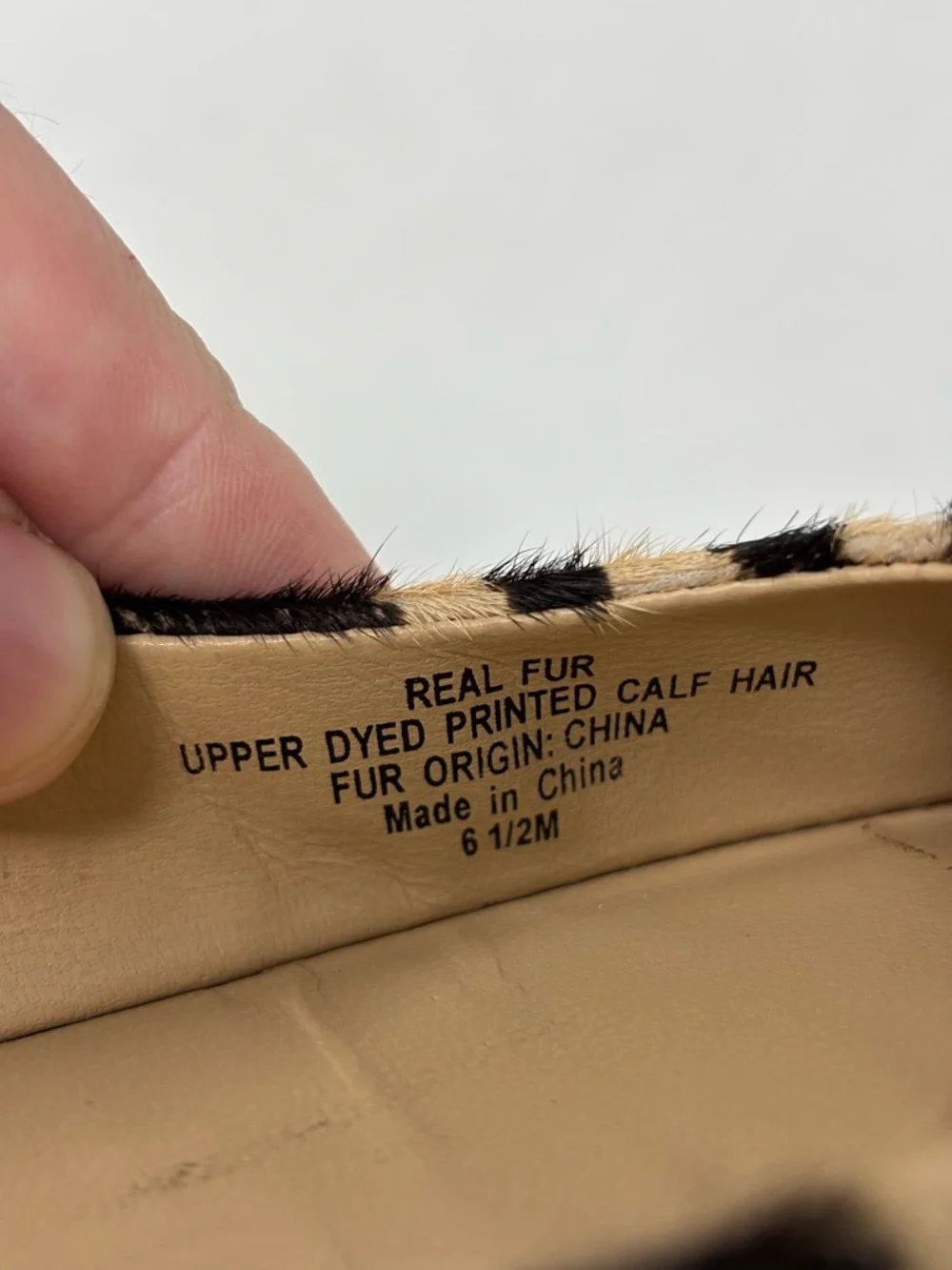 Diane Von Furstenberg Real Calf Hair Animal Print Flats Size 6.5 - Picture 12 of 15